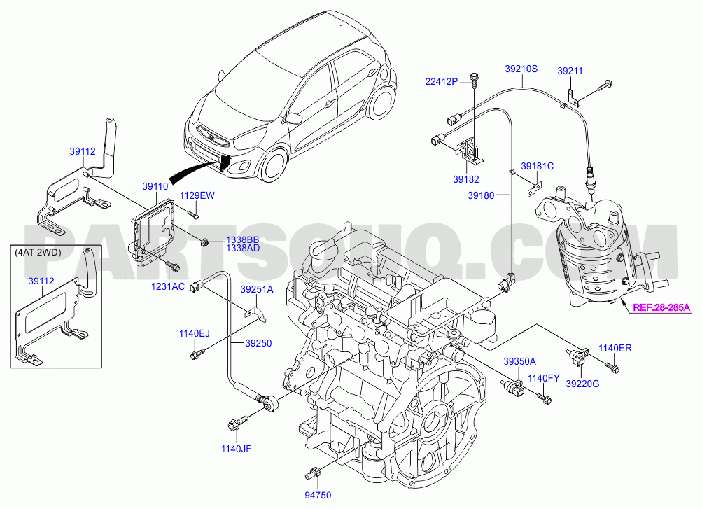 Hộp Giàn Lạnh Trong Xe Hyundai i10 Mã phụ tùng 97205B4010