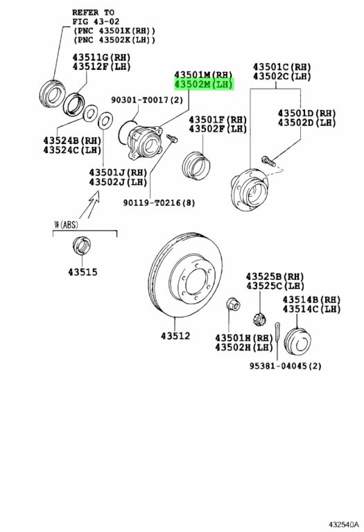 Bi May Ơ Trước Toyota Hilux Mã phụ tùng 90369T0003