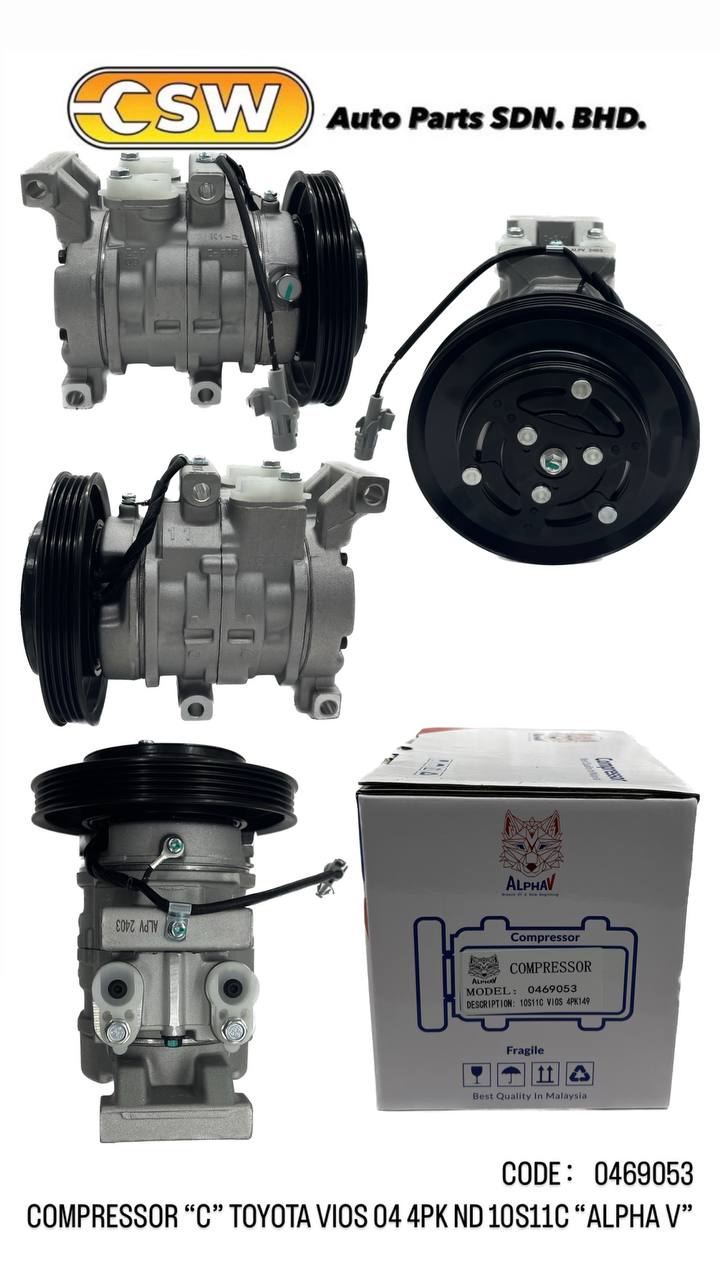 Lốc Điều Hòa Toyota Vios OEM 10S11C