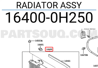 Két Nước At Toyota Camry Mã phụ tùng 164000H250