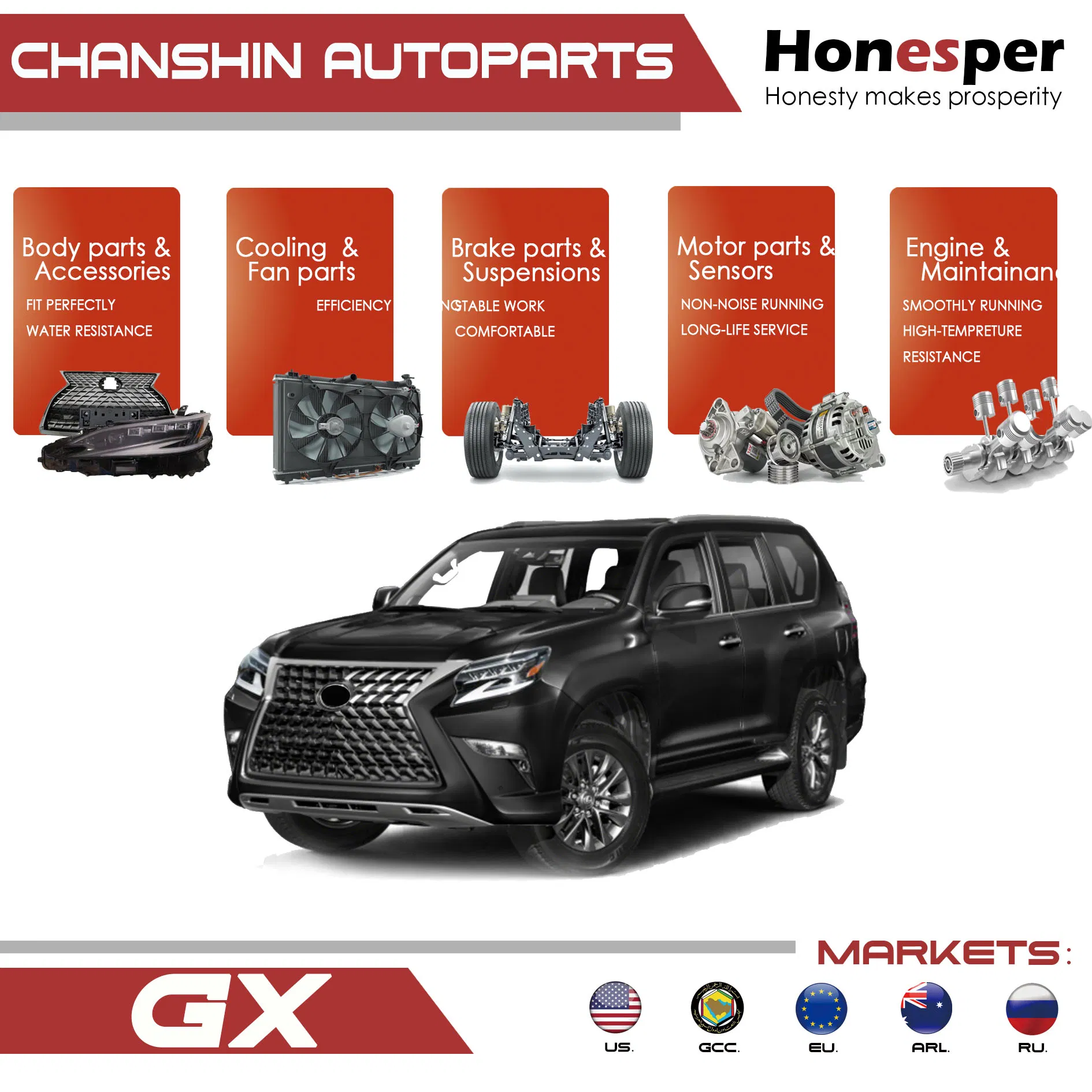 Cửa Hậu Lexus GX 400/ 460 / GX 460 Mã phụ tùng 6700560F50