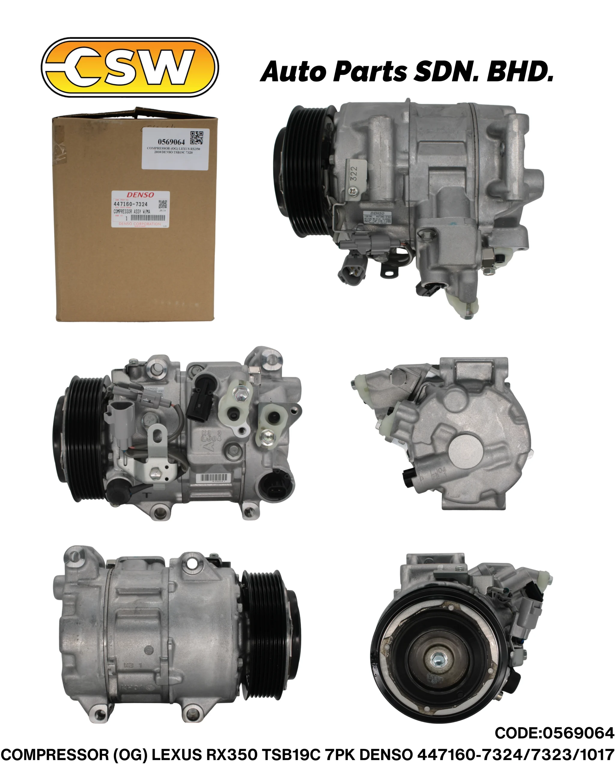 Lốc Điều Hòa Lexus IS OEM 4471907260