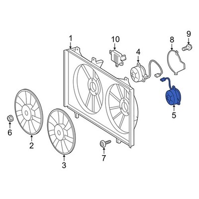 Mô Tơ Quạt Két Nước Lexus RX 300/ 330/ 350 OEM 1636320270-DENSO