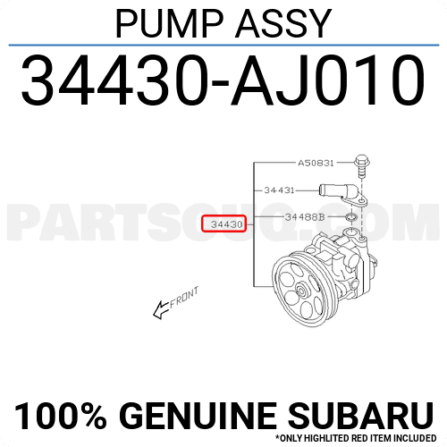 Bơm Trợ Lực Lái Subaru LEGACY Mã phụ tùng 34430AJ010