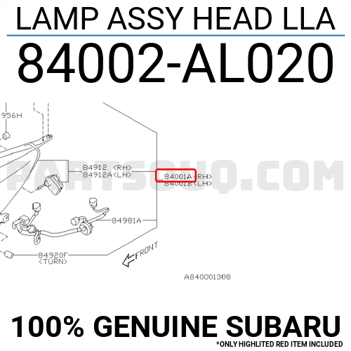 Đèn Pha Phải Có Xenon Có Led Subaru outback Mã phụ tùng 84002AL020