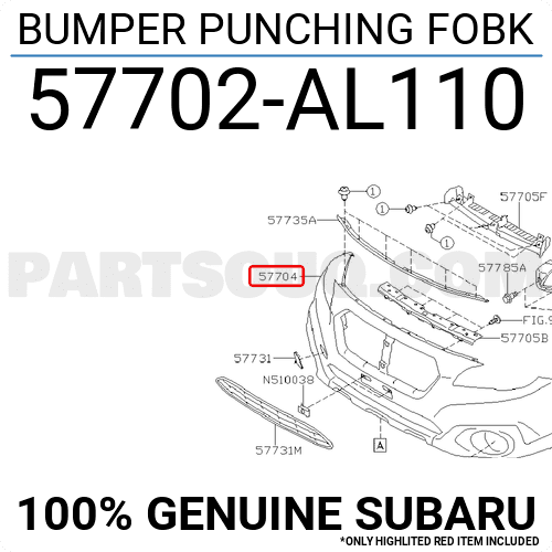 Cản Trước Subaru outback Mã phụ tùng 57702AL110