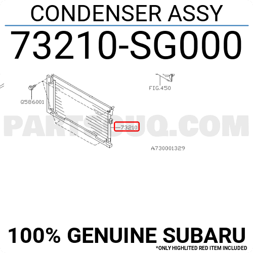 Giàn Nóng Subaru Forester Mã phụ tùng 73210SG000