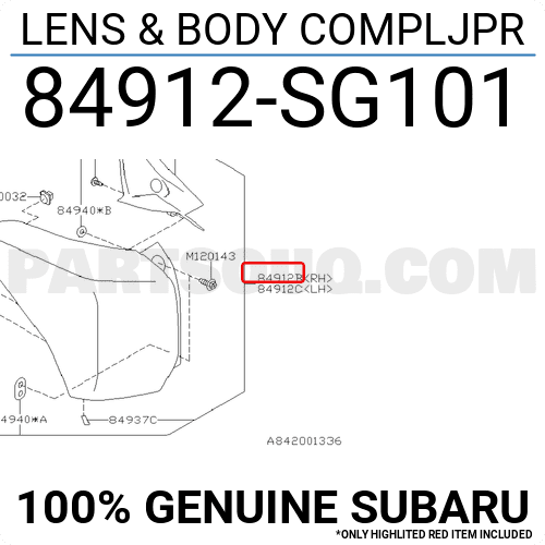 Đèn Hậu Ngoài Phải Subaru Forester Mã phụ tùng 84912SG101