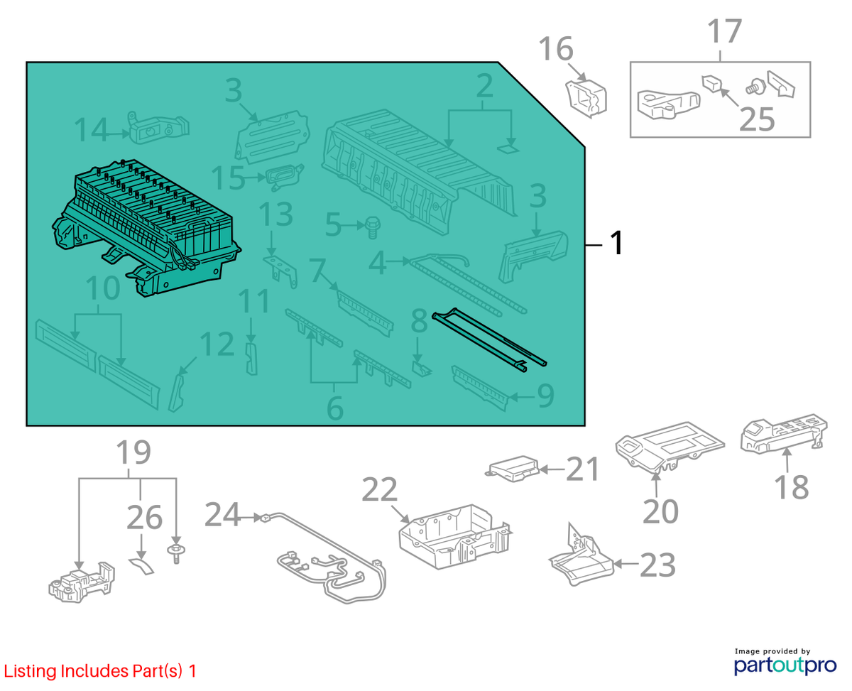 Pin Hybrid Lexus LS Mã phụ tùng G951050011