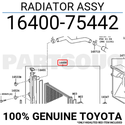 Két Nước At Lexus GX 470 Mã phụ tùng 1640075442