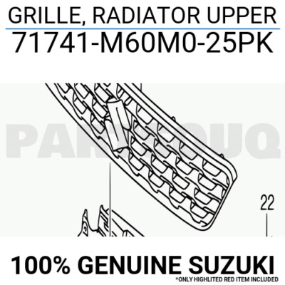 Mặt Ca Lăng - Không Logo Suzuki Ertiga Mã phụ tùng 71741M60M025PK