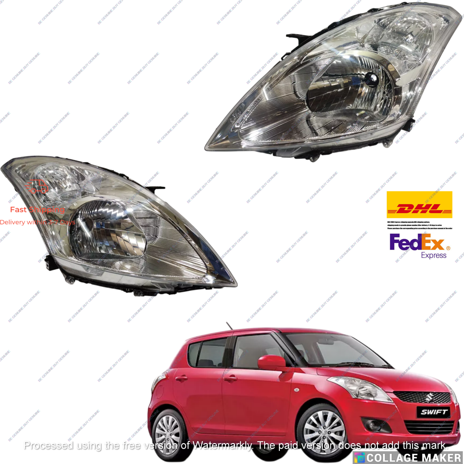Đèn Pha Trái Suzuki Swift Mã phụ tùng 35321M74L01