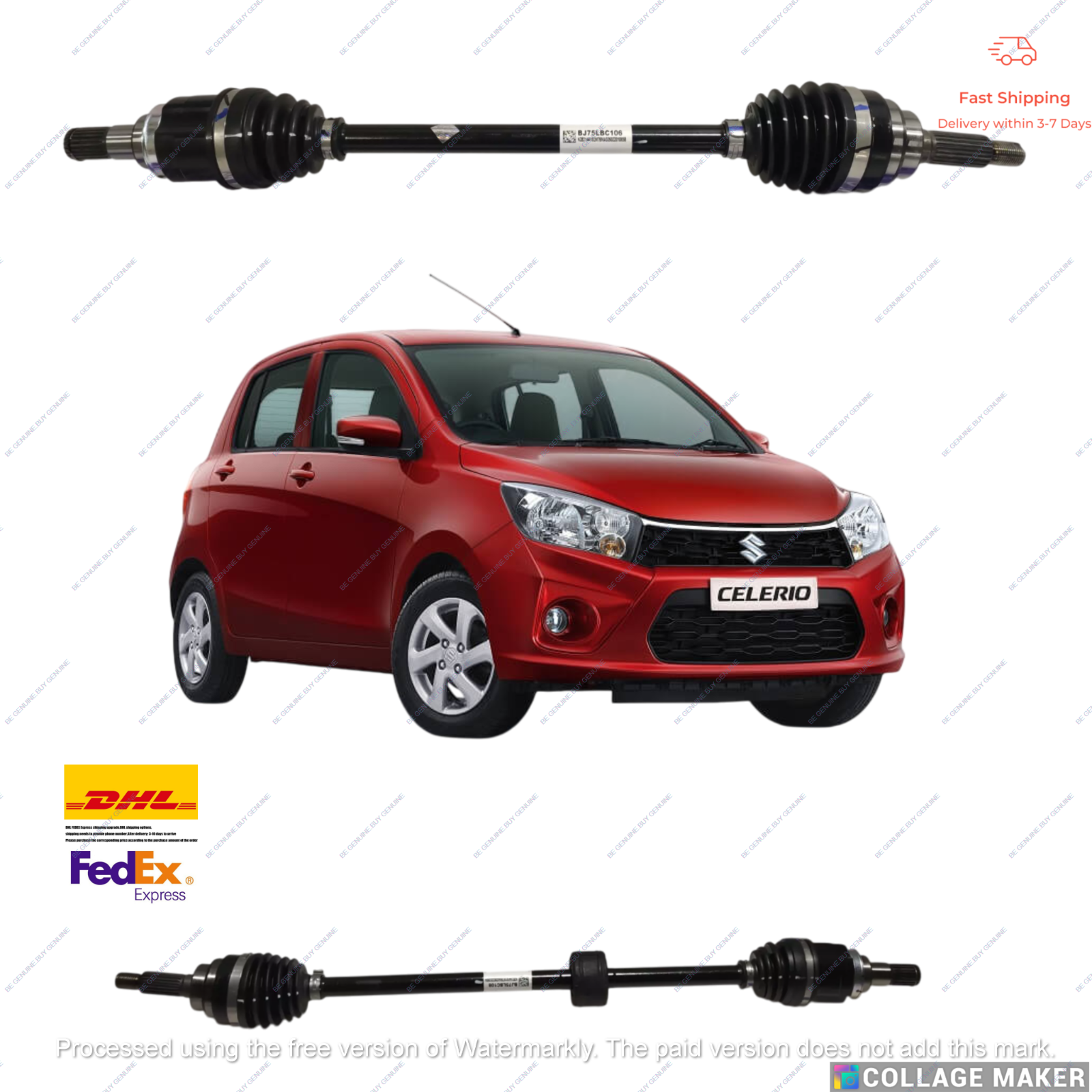 Cây Láp Phải Số Sàn Suzuki Celerio Mã phụ tùng 44101m76ma0