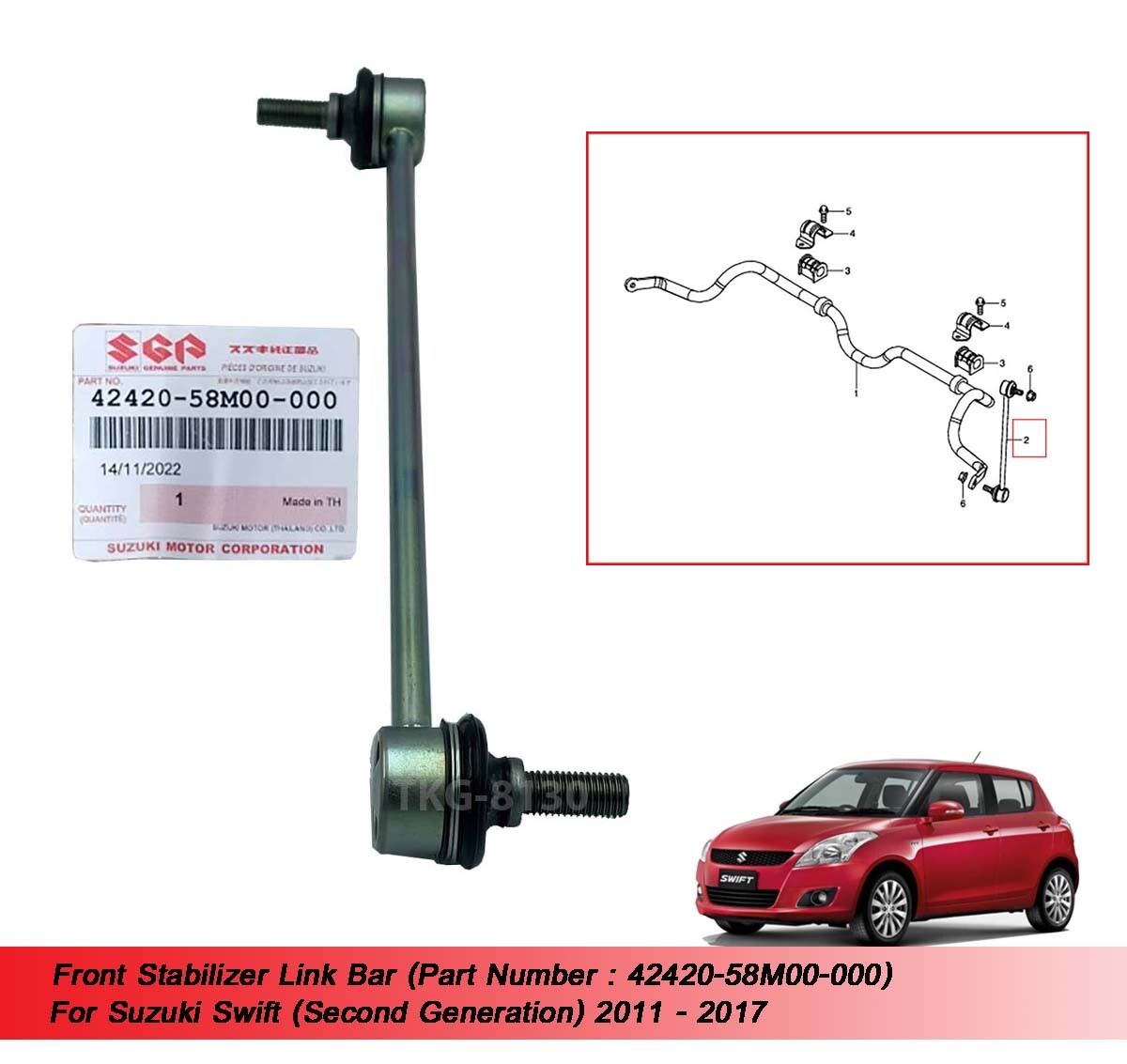 Rotuyn Cân Bằng Trước Suzuki Swift OEM 4242058M00-OE