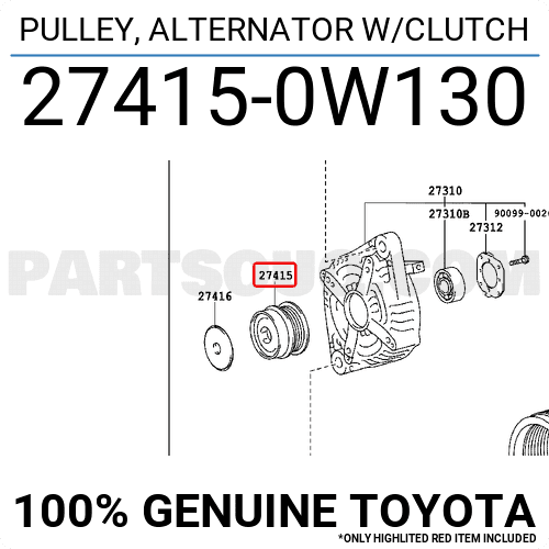 Bu Li Máy Phát Lexus RX 350h / RX 450h Mã phụ tùng 274150W130