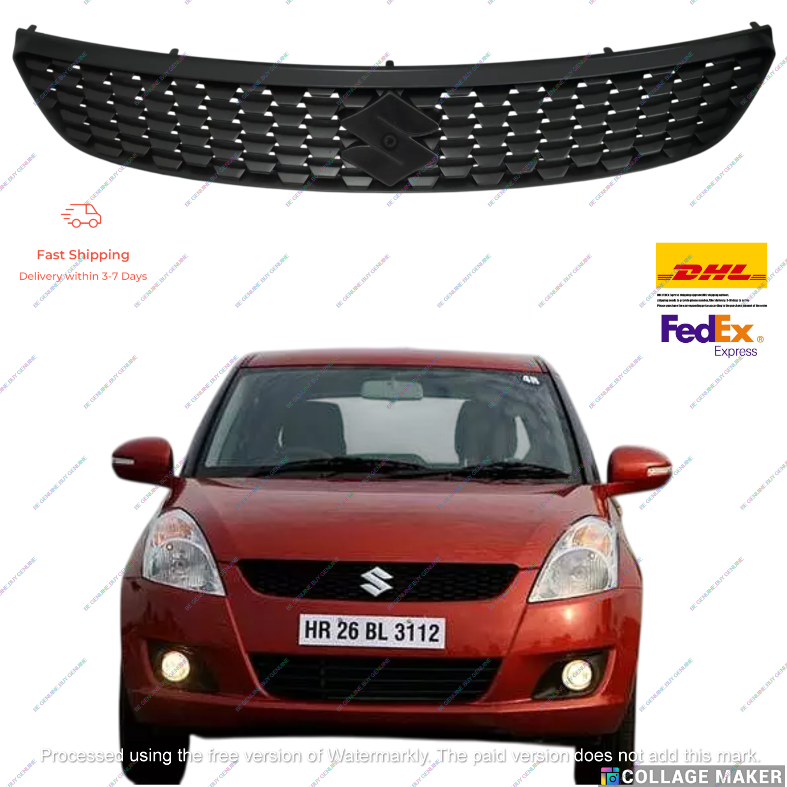 Mặt Ca Lăng - Không Logo Suzuki Ertiga Mã phụ tùng 71741B77M00N5PK