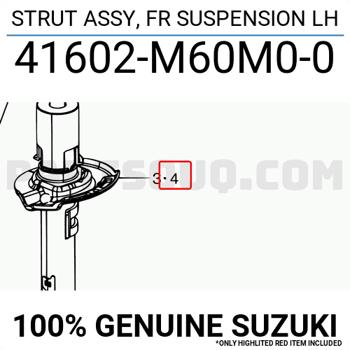 Giảm Xóc Trước Trái Suzuki Ertiga Mã phụ tùng 41602M60M00