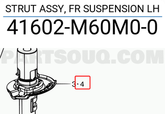 Giảm Xóc Trước Trái Suzuki Ertiga Mã phụ tùng 41602M60M00