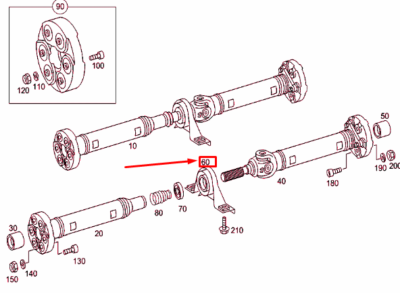 Bi Quang Treo Các Đăng Mercedes-Benz E Mã phụ tùng A2114100181