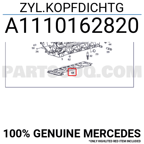 Gioăng Quy Loát Mercedes-Benz E Mã phụ tùng A1110162820