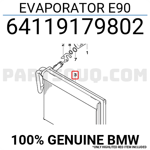 Dàn Lạnh Trong Xe Bmw Seri 3 Mã phụ tùng 64119179802