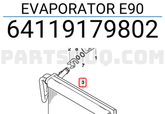Dàn Lạnh Trong Xe Bmw Seri 3 Mã phụ tùng 64119179802