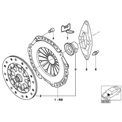 Bộ Bàn Ép - Lá Côn Bmw Seri 3 Mã phụ tùng 21217523619
