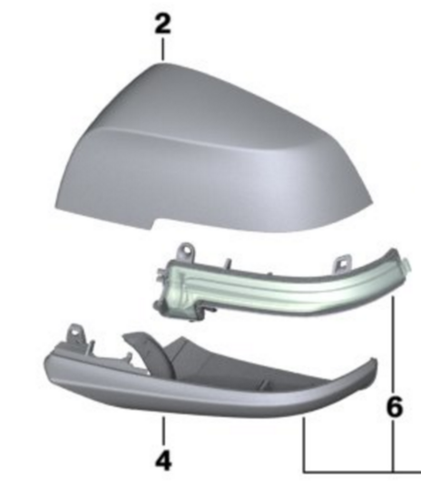 Xin Nhan Gương Trái Bmw Seri 3 Mã phụ tùng 63137280771