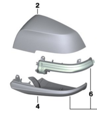 Xin Nhan Gương Phải Bmw Seri 3 Mã phụ tùng 63137280772