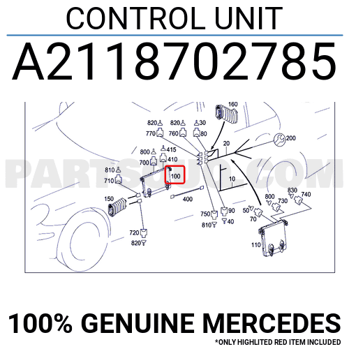 Hộp Điều Khiển Cửa Mercedes-Benz E Mã phụ tùng A2118702785