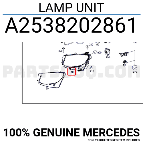 Đèn Pha Phải Mercedes-Benz GLC Mã phụ tùng A2538202861