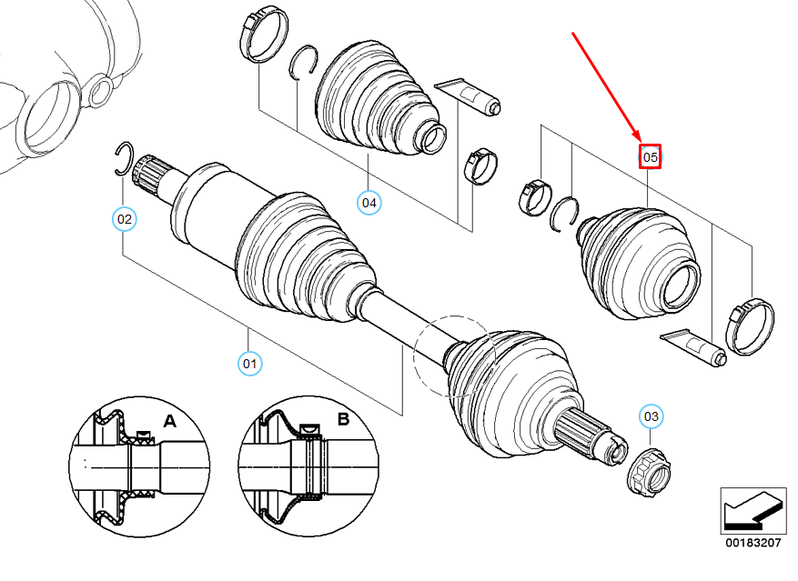 Chụp Bụi Láp Ngoài Bmw X5 Mã phụ tùng 31607565316