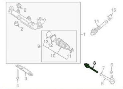 Rotuyn Lái Trong Mercedes-Benz C Mã phụ tùng A2303380015
