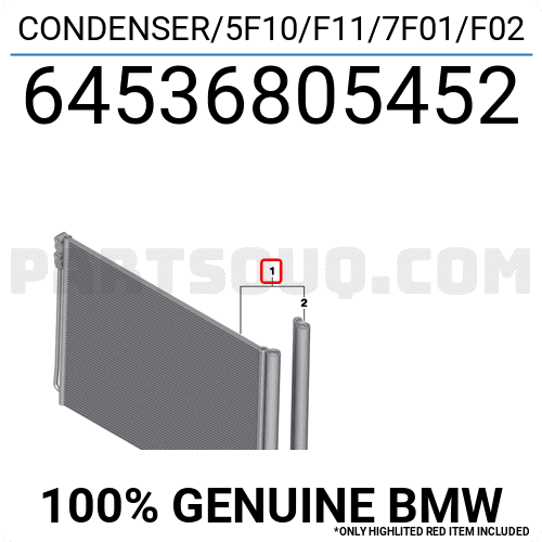 Giàn Nóng Bmw Seri 5 Mã phụ tùng 64536805452