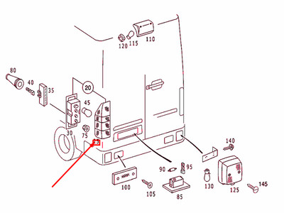 Đèn Hậu Phải Mercedes-Benz MB Mã phụ tùng a0008261656