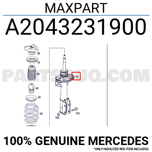 Giảm Xóc Trước Phải Mercedes-Benz GLK Mã phụ tùng a2043231900