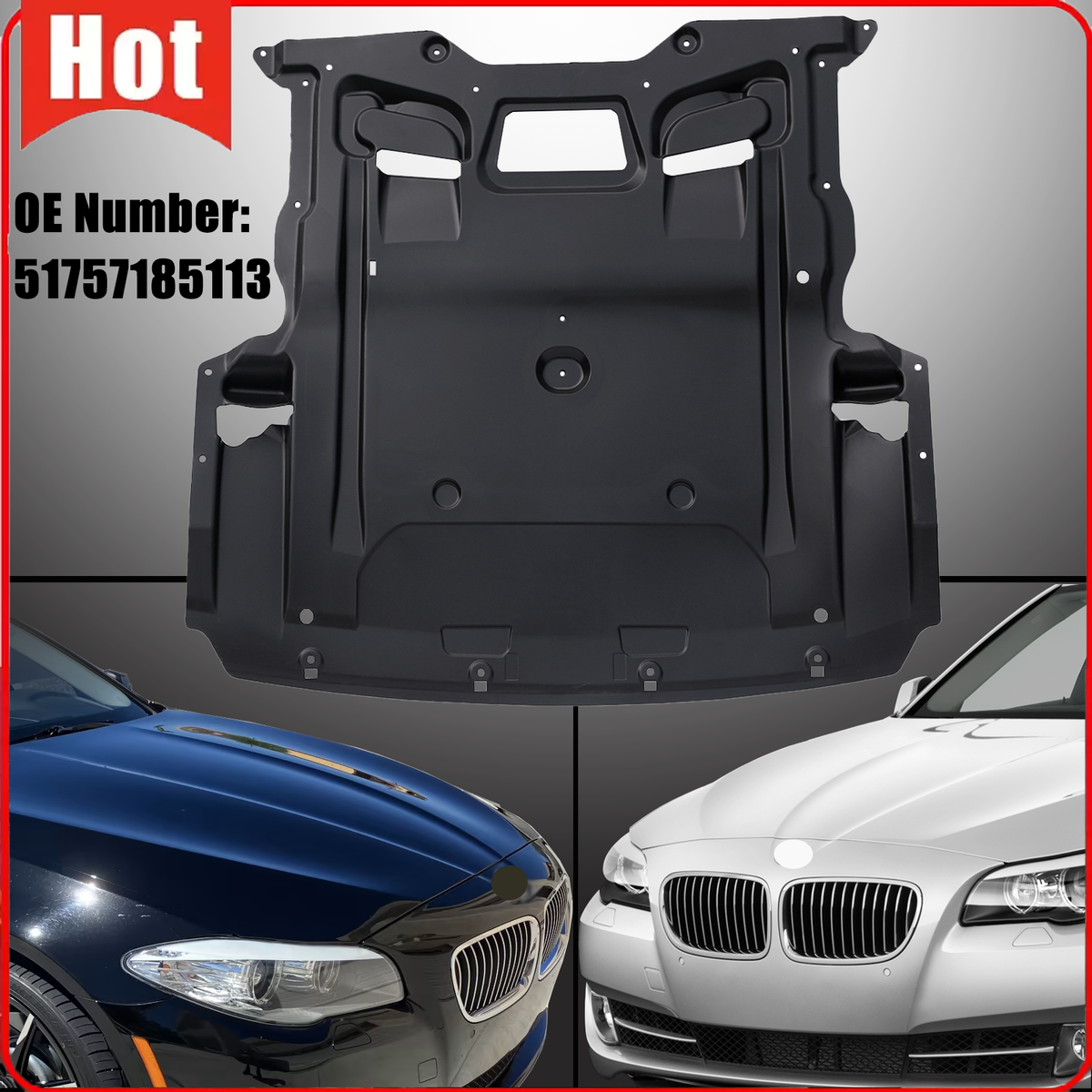 Chắn Bùn Gầm Máy Giữa Bmw Seri 5 Mã phụ tùng 51757185113