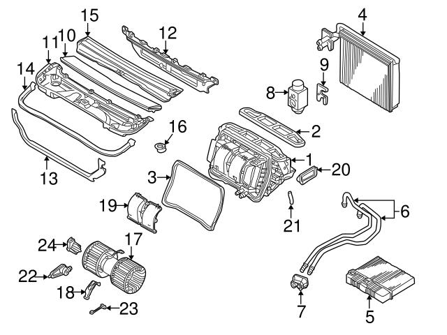 Dàn Lạnh Trong Xe Bmw Seri 3 Mã phụ tùng 64118372772