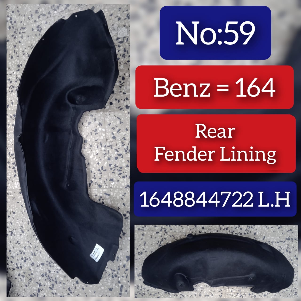 Chắn Bùn Lòng Dè Sau Trái Mercedes-Benz GL Mã phụ tùng A1648844722