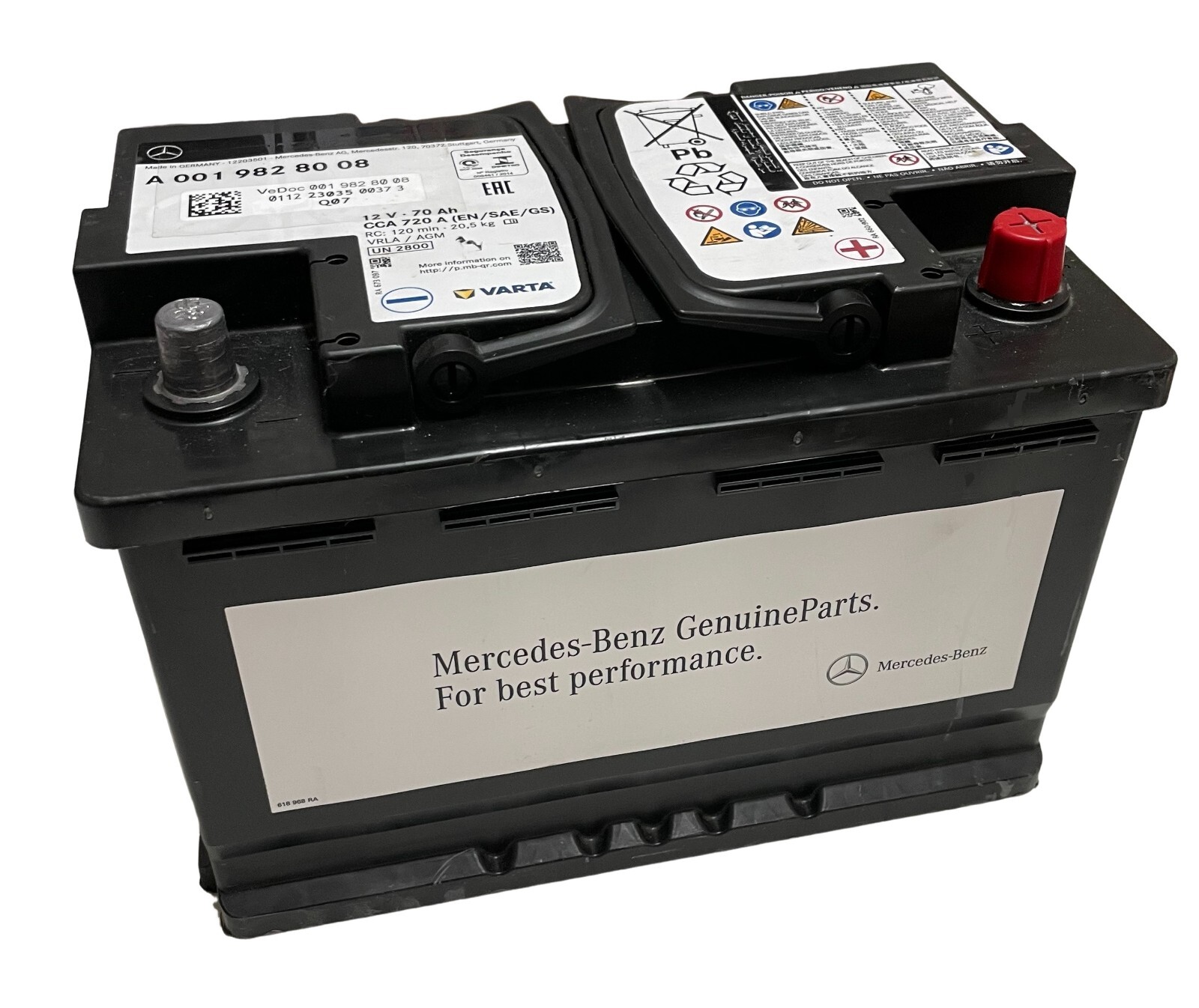 Bình Ắc Quy Phụ Mercedes-Benz E Mã phụ tùng A001982270828
