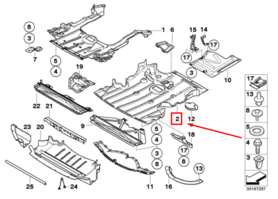 Chắn Bùn Gầm Máy Chính Bmw Seri 3 Mã phụ tùng 51757135287