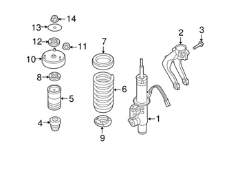 Giảm Xóc Trước Phải Bmw X5 Mã phụ tùng 37116794534