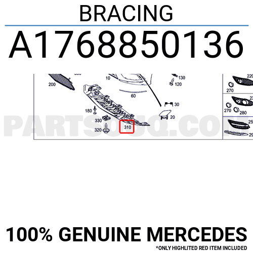 Chắn Bùn Gầm Máy Trước Mercedes-Benz CLA Mã phụ tùng A1768850136