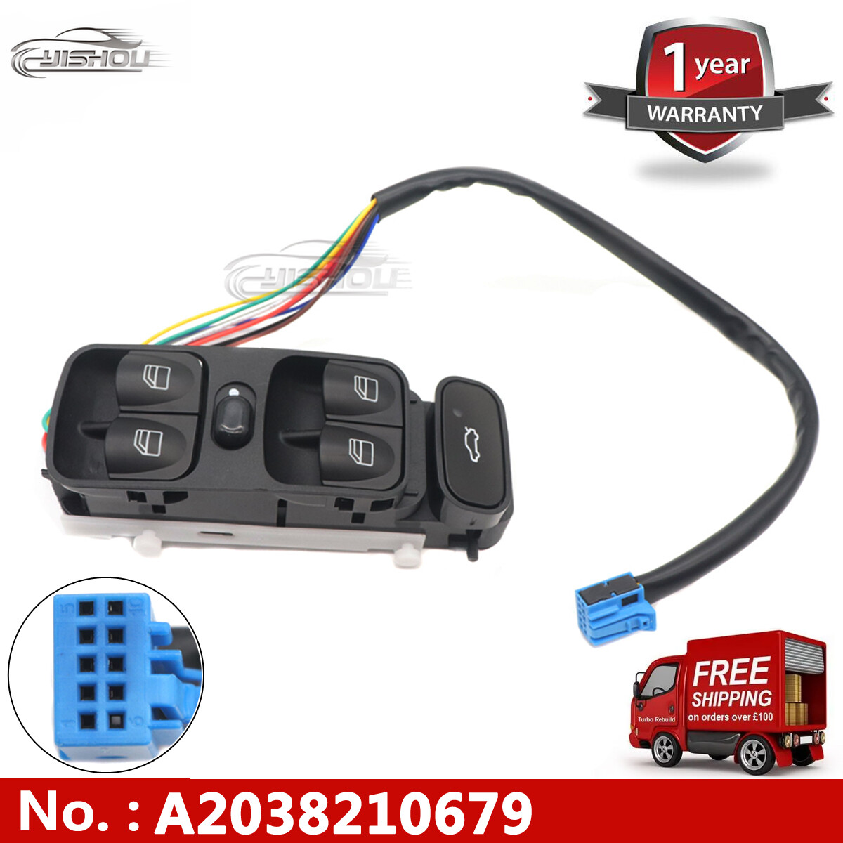 Công Tắc Lên Xuống Kính Tổng Mercedes-Benz C Mã phụ tùng A2038210679