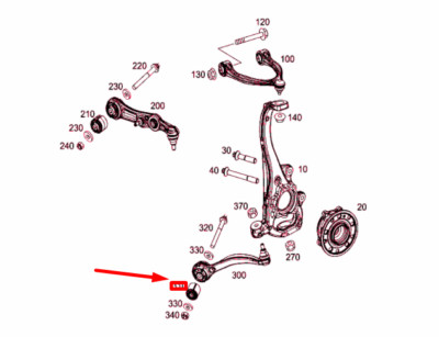Cao Su Càng I Dưới Mercedes-Benz C Mã phụ tùng A2053332400
