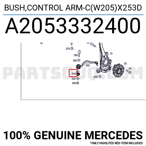 Cao Su Càng I Dưới Mercedes-Benz C Mã phụ tùng A2053332400
