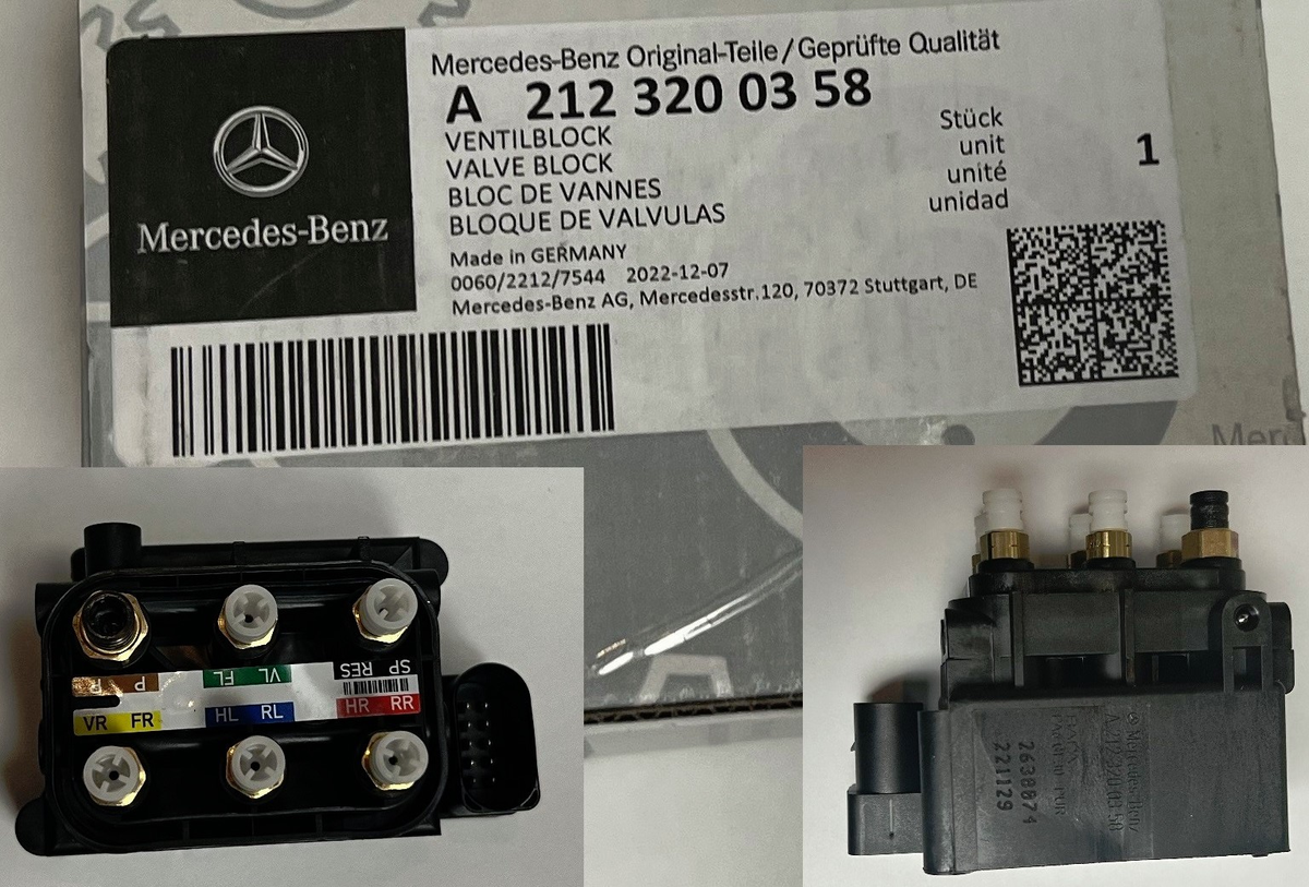 Van Chia Hơi Nâng Gầm Sau Mercedes-Benz E Mã phụ tùng a2123200358