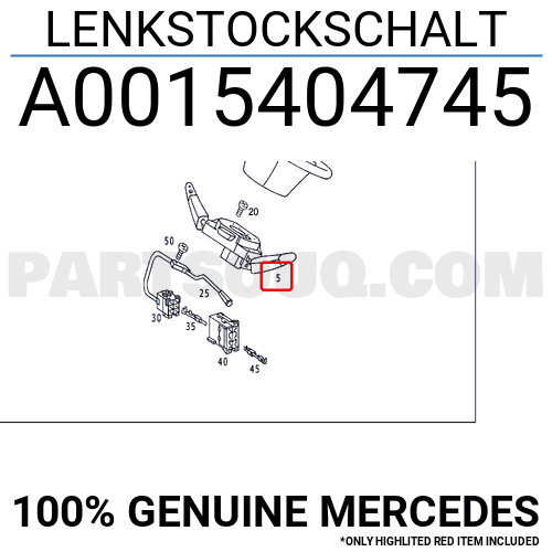 Công Tắc Pha Cos - Xi Nhan Mercedes-Benz Sprinter Mã phụ tùng A0015404745