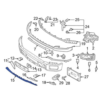 Cản Trước Ford Ranger Mã phụ tùng UC9P50031A