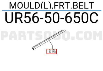 Nẹp Chân Kính Cánh Cửa Trước Trái Ford Ranger Mã phụ tùng UR5650650d